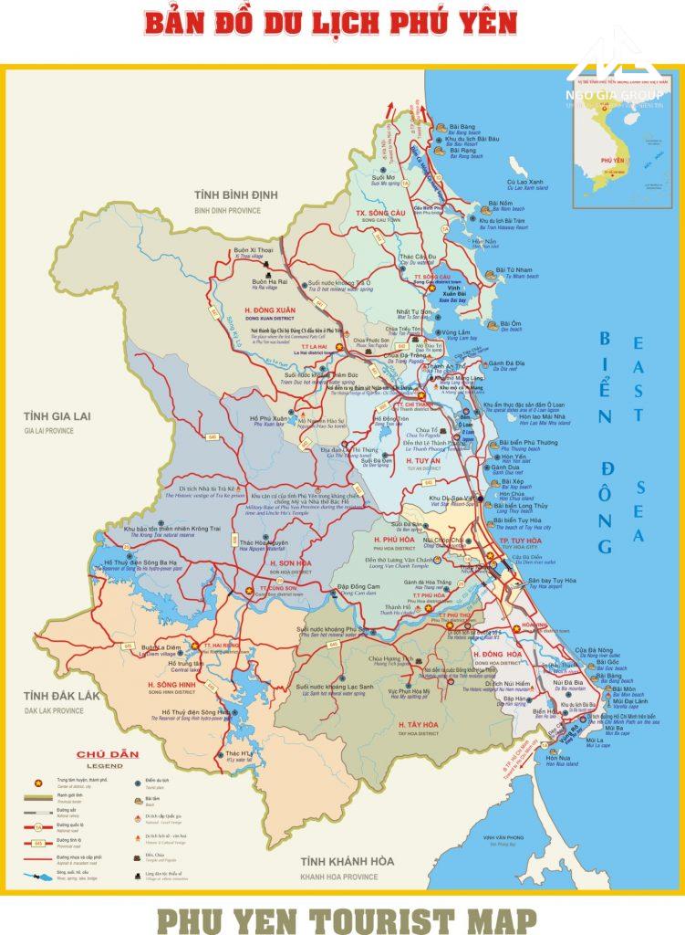 Bản đồ du lịch Phú Yên