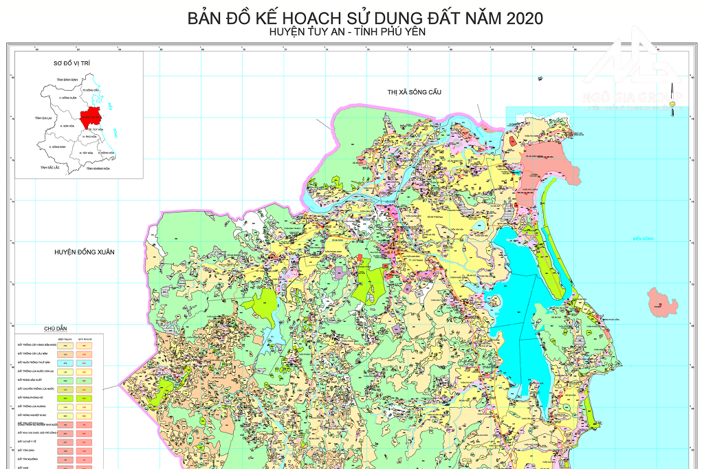 Bản đồ huyện Tuy An tỉnh Phú Yên