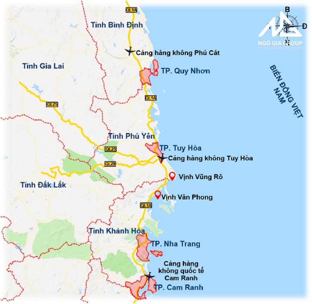 Vị trí tỉnh Phú Yên vô cùng đắc địa 