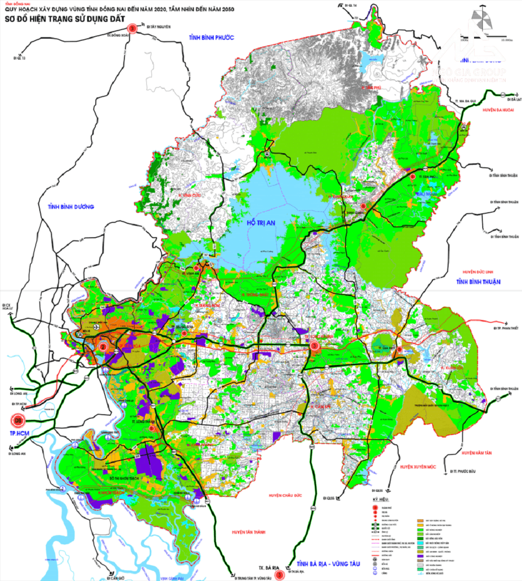 Bản đồ quy hoạch đất Đồng Nai đến năm 2030