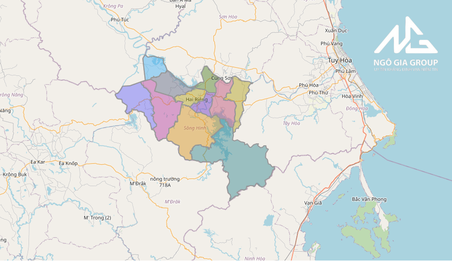 Bản đồ vị trí huyện Sông Hinh