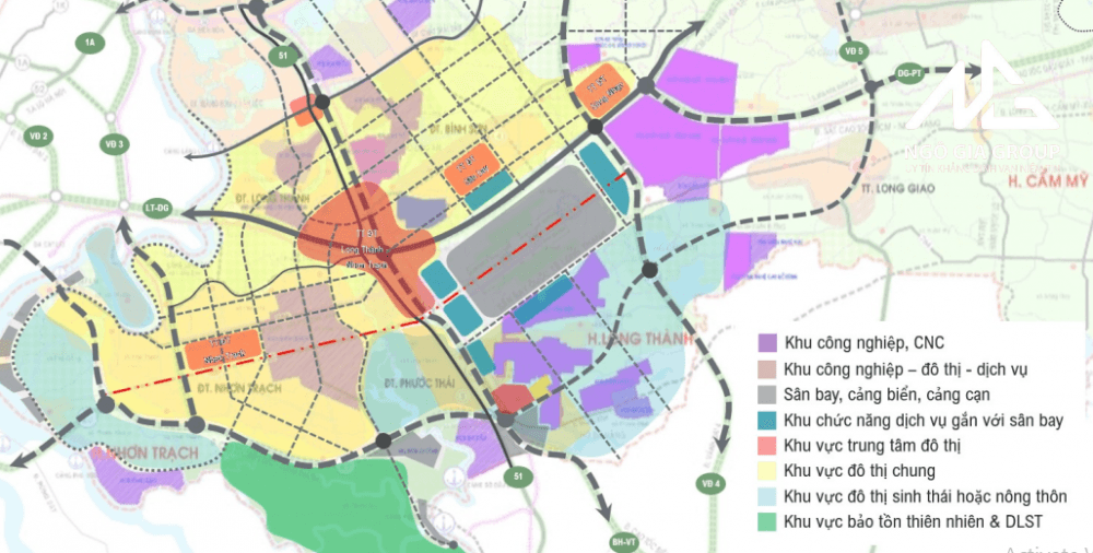 Phạm vi quy hoạch chung đô thị sân bay Long Thành 